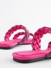 Pink Forever Comfort® Jewelled Braided Sandals - Image 5 of 7