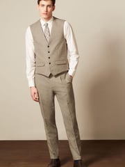 Natural Italian Wool Blend Undyed Suit Waistcoat - Image 2 of 7