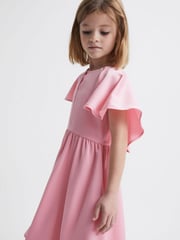 Reiss Pink Maisie Satin Midi Dress - Image 1 of 6