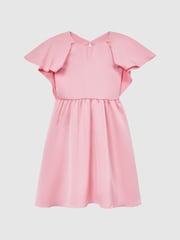 Reiss Pink Maisie Satin Midi Dress - Image 2 of 6