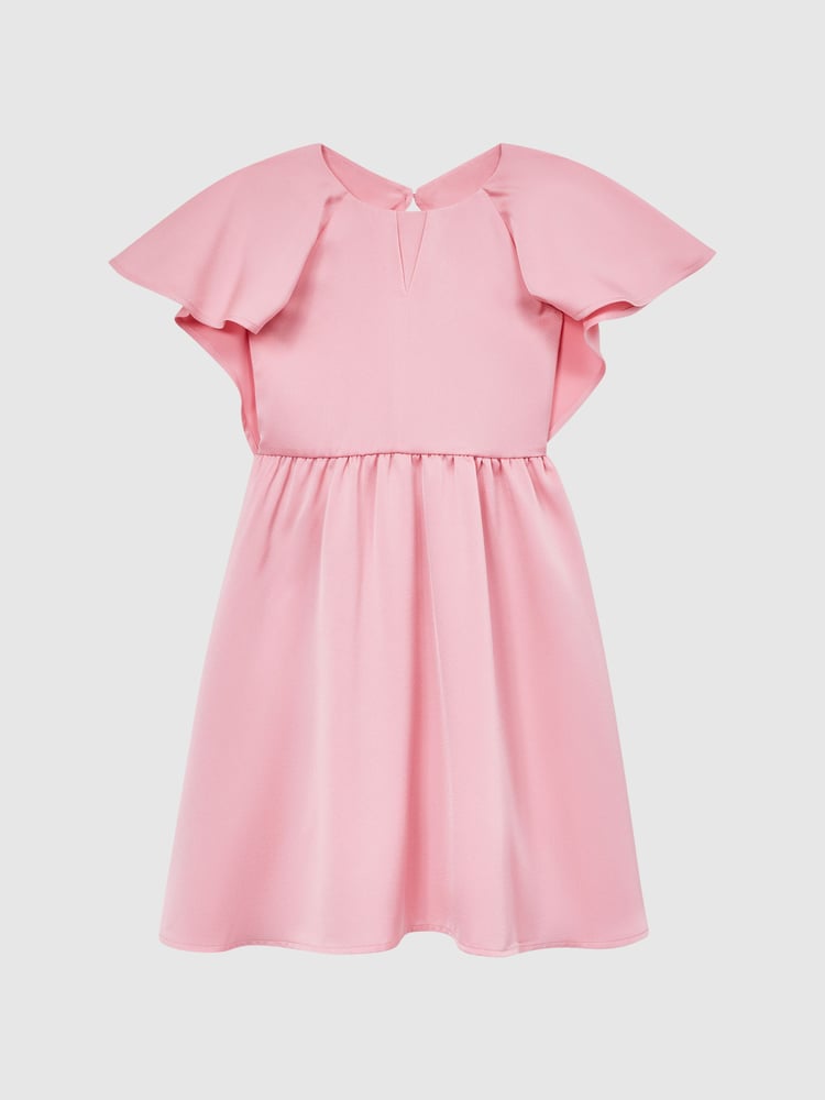 Reiss Pink Maisie Satin Midi Dress - Image 2 of 6