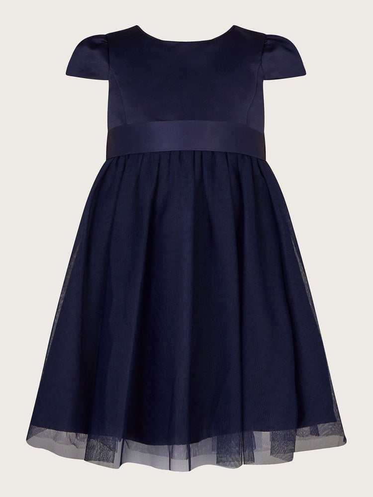 Monsoon Blue Tulle Baby Bridesmaid Dress - Image 1 of 3