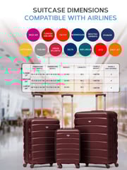 Flight Knight Large Hardcase Lightweight Check In Suitcase With 4 Wheels - Image 4 of 7