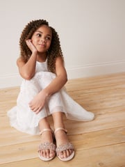 Rose Gold Crystal Occasion Jewel Sandals - Image 3 of 7