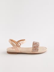 Rose Gold Crystal Occasion Jewel Sandals - Image 5 of 7