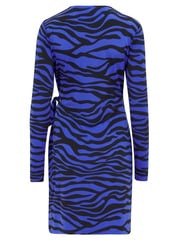 Pour Moi Black & Blue Zebra Bryony Slinky Dress - Image 3 of 4