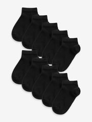 Black 10 Pack Trainer Socks - Image 1 of 2