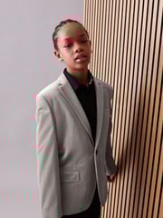 Light Grey Velvet Jacket (3-16yrs) - Image 3 of 8