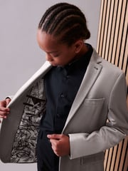 Light Grey Velvet Jacket (3-16yrs) - Image 5 of 8