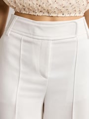 White Tailored High Waist Wide Leg Trousers - Image 5 of 6