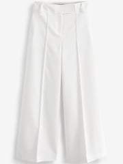 White Tailored High Waist Wide Leg Trousers - Image 6 of 6