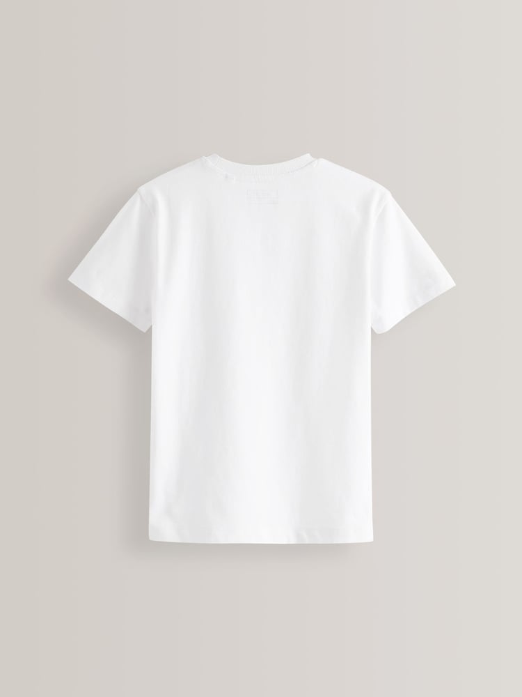 White Regular Fit Short Sleeve T-Shirt (3-16yrs) - Image 2 of 3