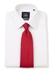 Savile Row Company Klassische Passform Bügelfreies Hemd mit Doppelmanschette 100 % Baumwolle Weiß - Bild 1 von 3