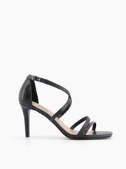 Dune London Black Musical Square Toe High Heel Sandals - Image 1 of 6