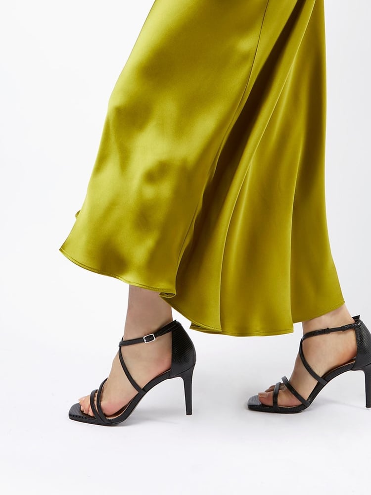 Dune London Black Musical Square Toe High Heel Sandals - Image 6 of 6