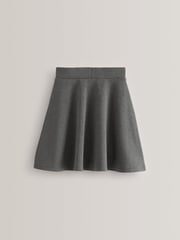 Grey Longer Length Pull-On Jersey Stretch School Skater Skirt (3-17yrs) - Image 5 of 5