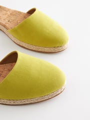 Lime Green Closed Toe Ankle Strap Espadrille Shoes - Image 3 of 6