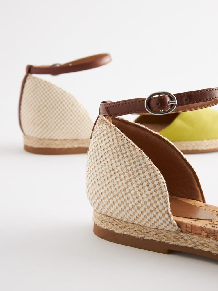 Lime Green Closed Toe Ankle Strap Espadrille Shoes - Image 6 of 6 Lime Green Closed Toe Ankle Strap Espadrille Shoes - Image 6 of 6