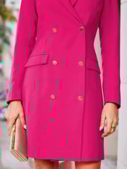 Sosandar Pink Double Breasted Blazer - Image 5 of 5
