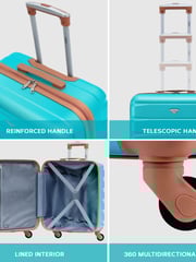 Flight Knight 56x45x25cm EasyJet Overhead 4 Wheel ABS Hard Case Cabin Carry On Hand Luggage - Image 7 of 7