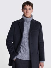 MOSS Grey Epsom Overcoat - Image 1 of 3