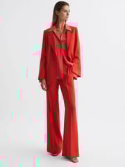 Reiss Coral Maia Single Breasted Split Sleeve Tailored Fit Blazer - Image 3 of 7