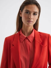 Reiss Coral Maia Single Breasted Split Sleeve Tailored Fit Blazer - Image 4 of 7