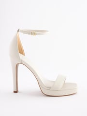 Bone White Signature Leather Platform Sandals - Image 4 of 8