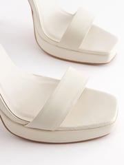 Bone White Signature Leather Platform Sandals - Image 5 of 8