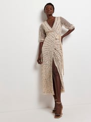 River Island Pink Wrap Front Maxi Dress - Image 1 of 4