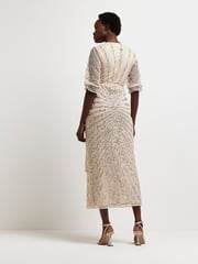 River Island Pink Wrap Front Maxi Dress - Image 2 of 4