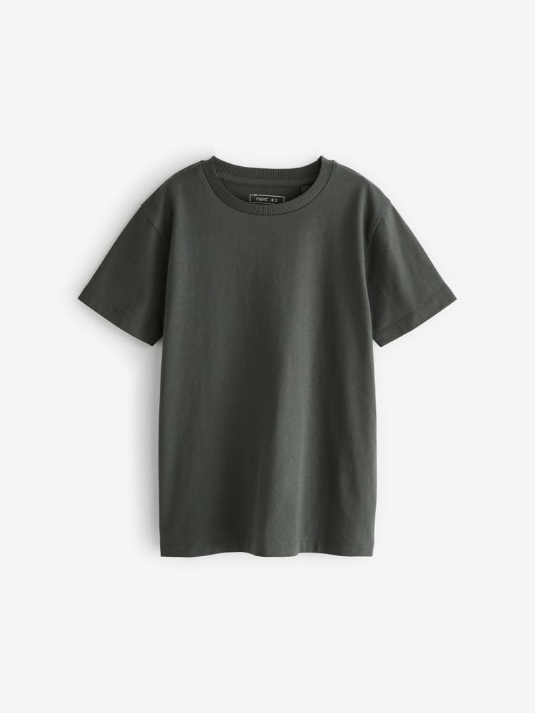 Grey Charcoal Regular Fit Short Sleeve T-Shirt (3-16yrs) - Image 1 of 2