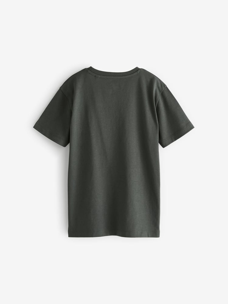 Grey Charcoal Regular Fit Short Sleeve T-Shirt (3-16yrs) - Image 2 of 2