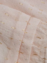 Reiss Pink Rose 9-12 yrs Ruched Shoulder Metallic Detail Dress - Image 8 of 8