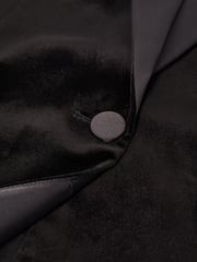 Reiss Black Opal Velvet Single Breasted Blazer - Image 6 of 7