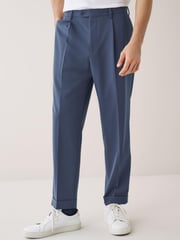 Mid Blue Relaxed Motion Flex Stretch Suit: Trousers - Image 1 of 9