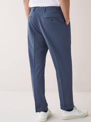 Mid Blue Relaxed Motion Flex Stretch Suit: Trousers - Image 4 of 9