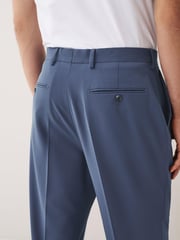 Mid Blue Relaxed Motion Flex Stretch Suit: Trousers - Image 6 of 9