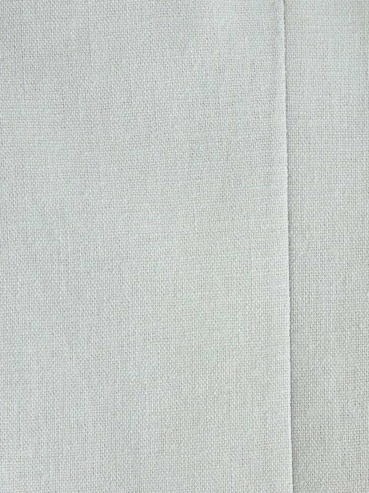 Light Grey Double Breasted Linen Blend Blazer - Image 8 of 8
