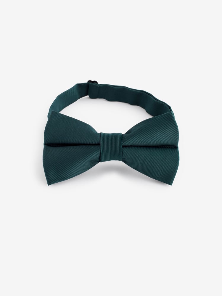Forest Green Twill Bow Tie - Image 2 of 6