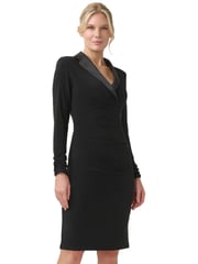 Adrianna Papell Jersey Black Tuxedo Dress - Image 3 of 5