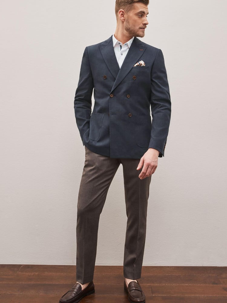 Blue Nova Fides Check Blazer - Image 2 of 11 Blue Nova Fides Check Blazer - Image 2 of 11