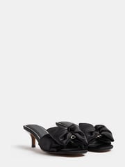 River Island Black Kitten Heel Bow Mule Sandals - Image 2 of 5