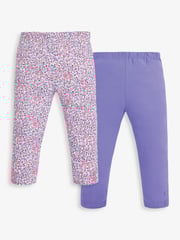 JoJo Maman Bébé Pastel Ditsy 2-Pack Leggings - Image 1 of 7