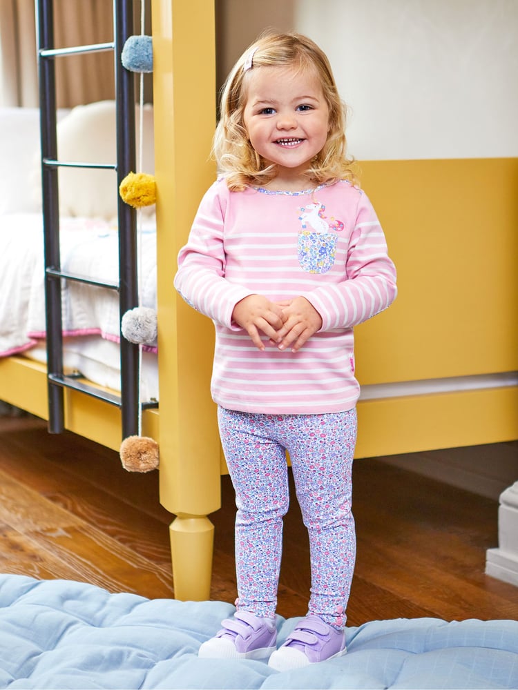 JoJo Maman Bébé Pastel Ditsy 2-Pack Leggings - Image 7 of 7