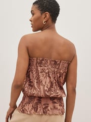 Pink Tiger Print Sparkle Bandeau Boobtube Vest - Image 2 of 4