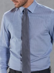 Silver Grey Geometric Signature Made In Italy Tie - Image 1 of 4