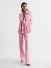 Reiss Pink Blair Single Breasted Wool Blend Blazer - Image 5 of 7