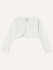 Monsoon Cream Baby 100% Cotton 3D Petal Cardigan - Image 1 of 3