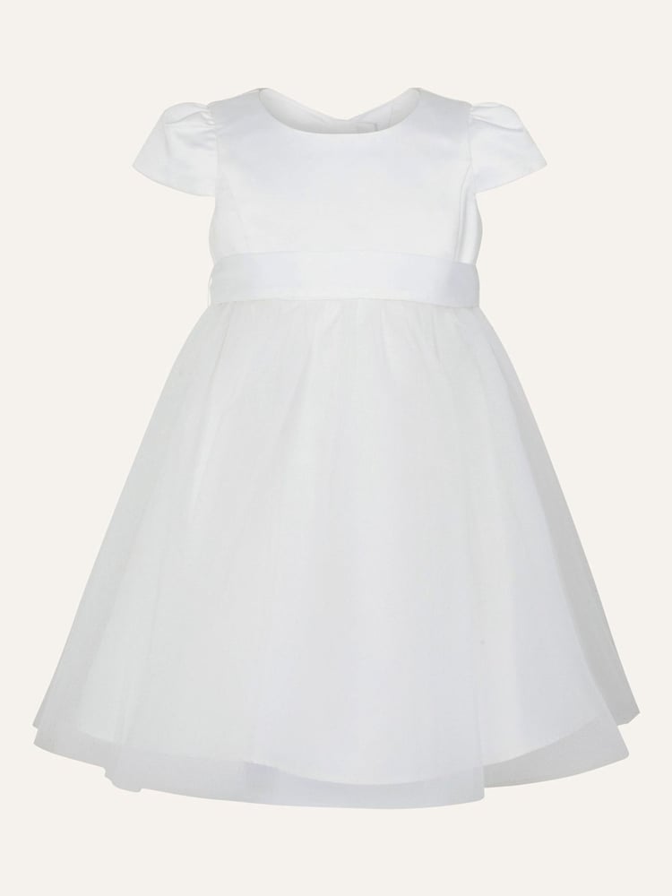 Monsoon Cream Tulle Baby Bridesmaid Dress - Image 1 of 3